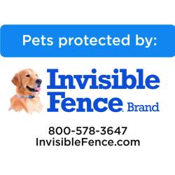 Invisible Fence Window Cling - 3' x 4' Rounded Corners, Clear Static Vinyl (static inside window), Full Color, Digital Print