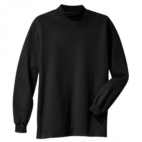 Port Authority Interlock Knit Mock Turtleneck Black 4XLarge