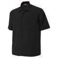 Men's Barbados Textured Camp Shirt Black 5XLarge