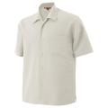 Men's Barbados Textured Camp Shirt Creme Small