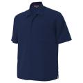 Men's Barbados Textured Camp Shirt Navy Medium