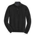 Port Authority Interlock 1/4-Zip Deep Black/ Charcoal Heather 3XLarge